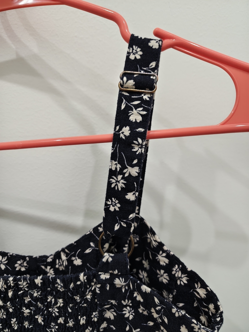 American Eagle Outfitters Black Sundress with White Floral Print - Picture 3 of 7